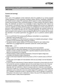 B72547G3200K038 Datasheet Page 17