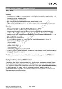 B72547G3200K038 Datasheet Page 19