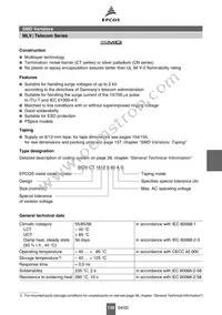 B72580V0600S162 Datasheet Cover