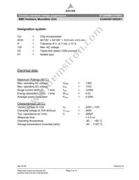 B72660M0131K093 Datasheet Page 2