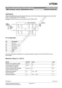 B72862F1050S160 Datasheet Page 3