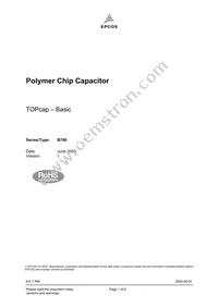 B76306E6879M018 Datasheet Cover