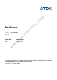 B78304B1030A003 Datasheet Cover