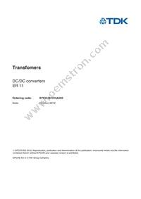 B78334B1018A003 Datasheet Cover