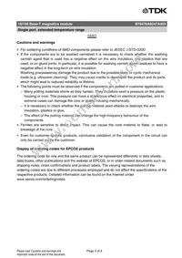 B78476A8247A003 Datasheet Page 4