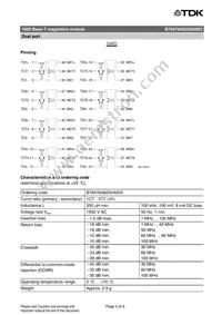 B78476A8250A003 Datasheet Page 3