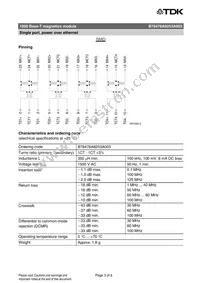 B78476A8253A003 Datasheet Page 3