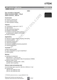 B82422A1272J108 Datasheet Page 2