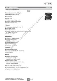 B82473A1474K000 Datasheet Page 2