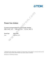 B82732W2901B030 Datasheet Cover