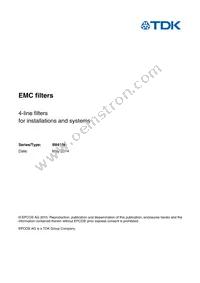 B84108S1004A120 Datasheet Cover