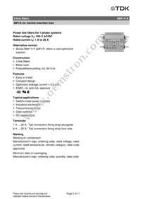 B84111A0000A020 Datasheet Page 2