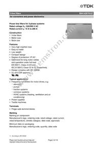 B84143D0200R127 Datasheet Page 2