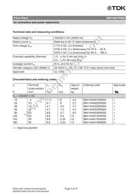 B84144A0050R000 Datasheet Page 4