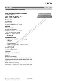 B84144A0200R120 Datasheet Page 2