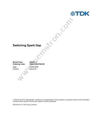 B88069X0270S102 Datasheet Cover