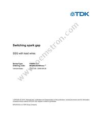 B88069X0340T502 Datasheet Cover