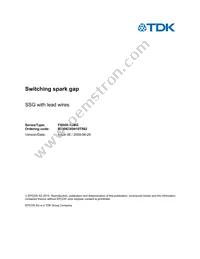 B88069X0410T502 Datasheet Cover