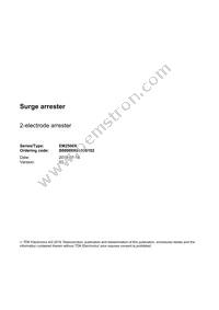 B88069X0440S102 Datasheet Cover