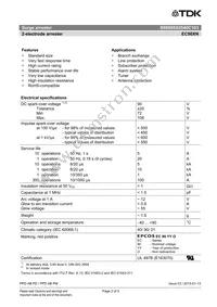 B88069X0540C103 Datasheet Page 2