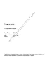 B88069X0800S102 Datasheet Cover