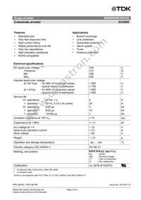 B88069X0810S102 Datasheet Page 2