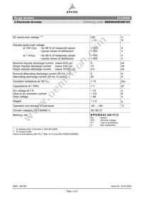 B88069X0830B103 Datasheet Cover