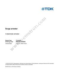 B88069X1470B502 Datasheet Cover