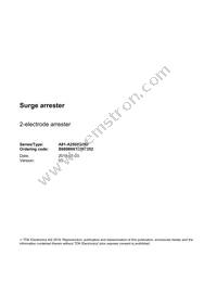 B88069X1520T352 Datasheet Cover