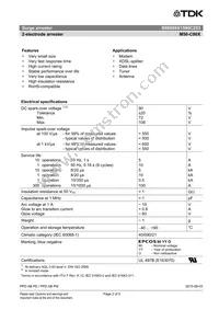 B88069X1590C253 Datasheet Page 2