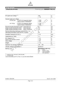 B88069X1790C103 Datasheet Cover