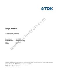 B88069X1923T902 Datasheet Cover