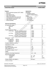 B88069X2083B252 Datasheet Page 2