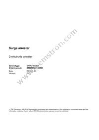 B88069X2213B252 Datasheet Cover