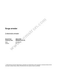 B88069X2301C103 Datasheet Cover