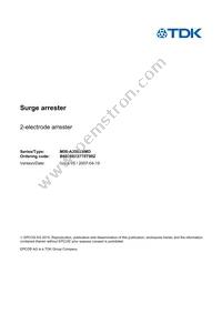 B88069X3770T902 Datasheet Cover