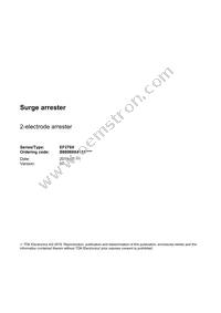 B88069X4131S102 Datasheet Cover