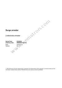 B88069X4190T103 Datasheet Cover