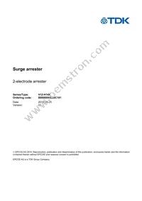 B88069X4220C101 Datasheet Cover