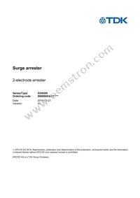 B88069X4421T103 Datasheet Cover