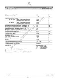 B88069X4830S102 Datasheet Cover