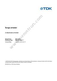 B88069X4920S102 Datasheet Cover