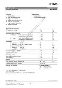 B88069X4920S102 Datasheet Page 2