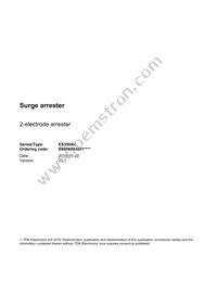 B88069X4951T103 Datasheet Cover