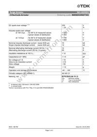 B88069X4960T502 Datasheet Cover