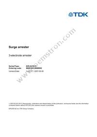 B88069X5460B502 Datasheet Cover