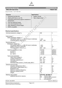 B88069X6000T502 Datasheet Page 2