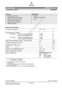 B88069X6181T103 Datasheet Page 2