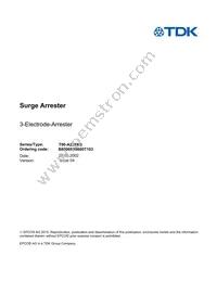 B88069X6660T103 Datasheet Cover