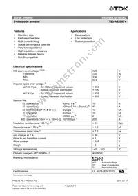 B88069X7970B502 Datasheet Page 2